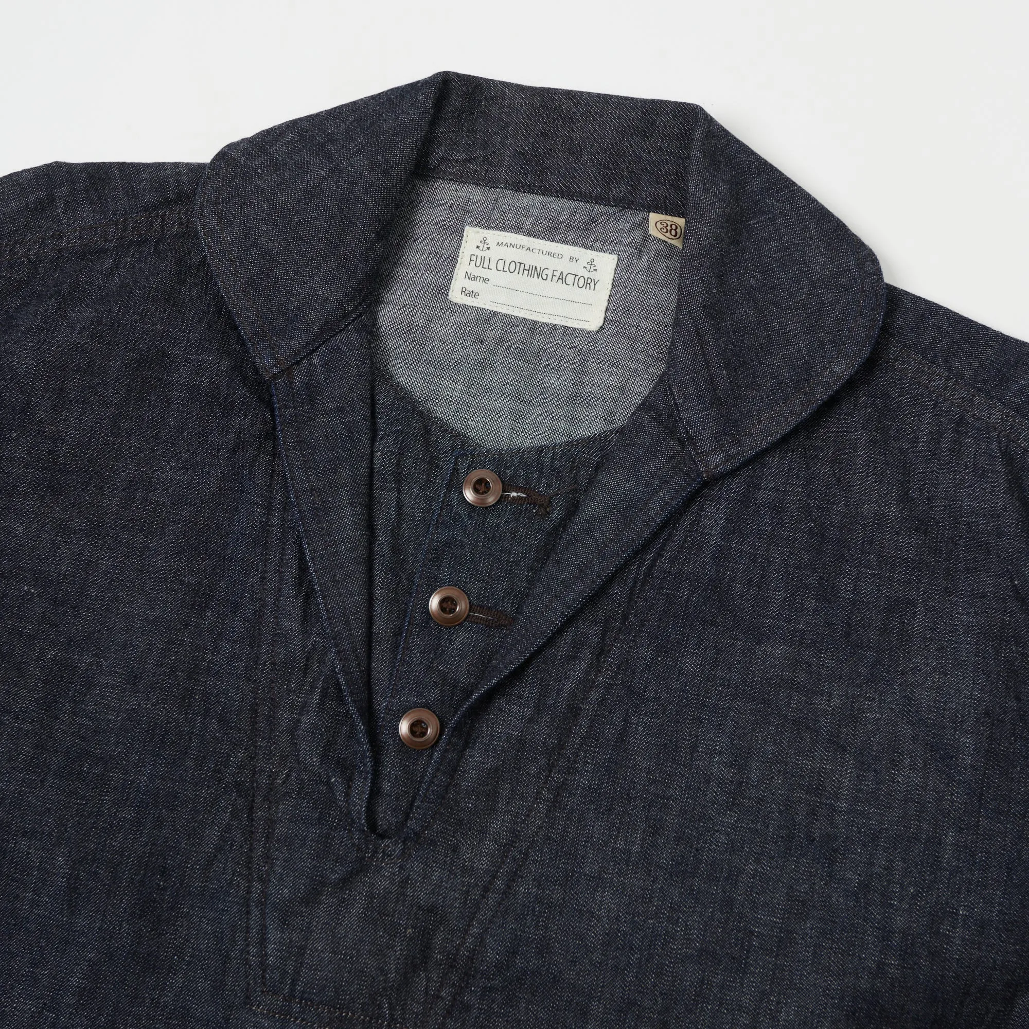 FULLCOUNT 2017 U.S. Navy Denim Pullover Jacket - One Wash sold by Son of a Stag product image thumbnail 2