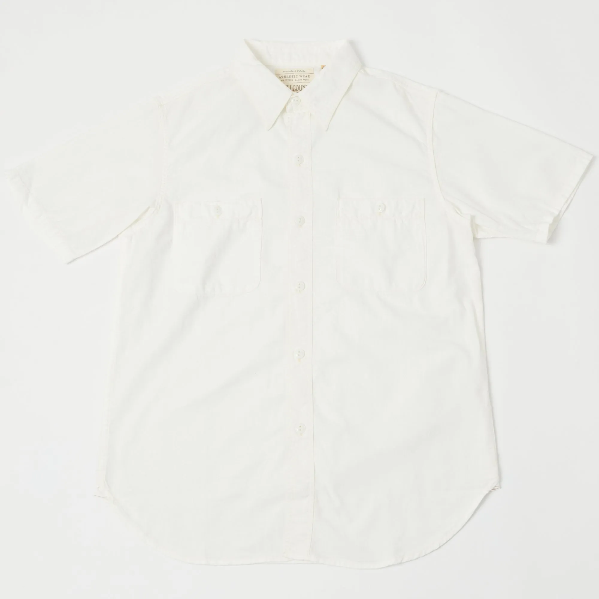 FULLCOUNT 4821 5oz Chambray Work Shirt - White sold by Son of a Stag