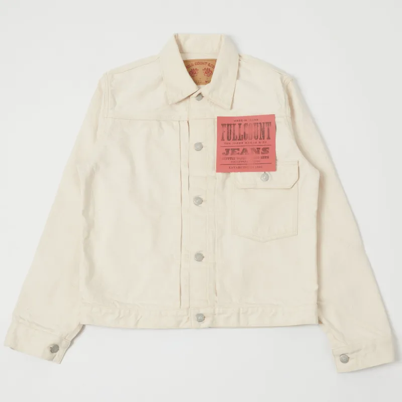 Full Count 2107 13.75oz Type I Denim Jacket - Ecru One Wash sold by Son of a Stag