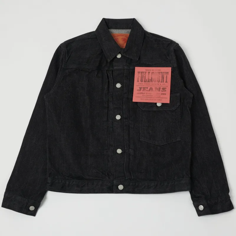 Full Count 2107 13.75oz Type I Denim Jacket - Black One Wash sold by Son of a Stag