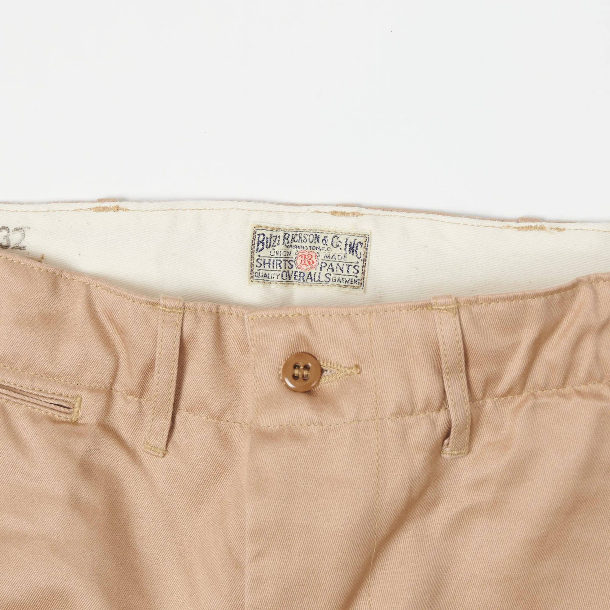 Buzz Rickson's Original-Spec. Chino Short - Beige sold by Son of a Stag product image thumbnail 2