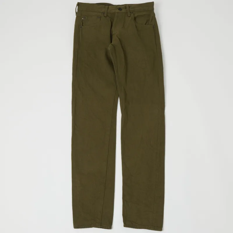 ONI Denim 612-OLOL 'Warp and Weft' 12oz Regular Tapered Jean - Olive One Wash sold by Son of a Stag