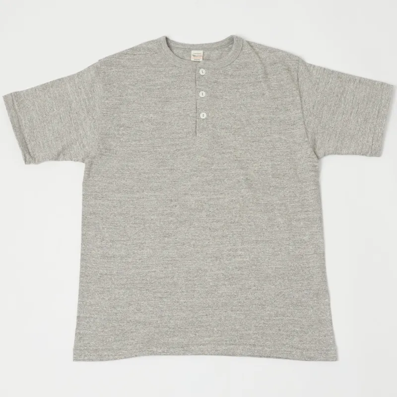 Warehouse & Co 4601 Henley T-Shirt - Heather Grey sold by Son of a Stag