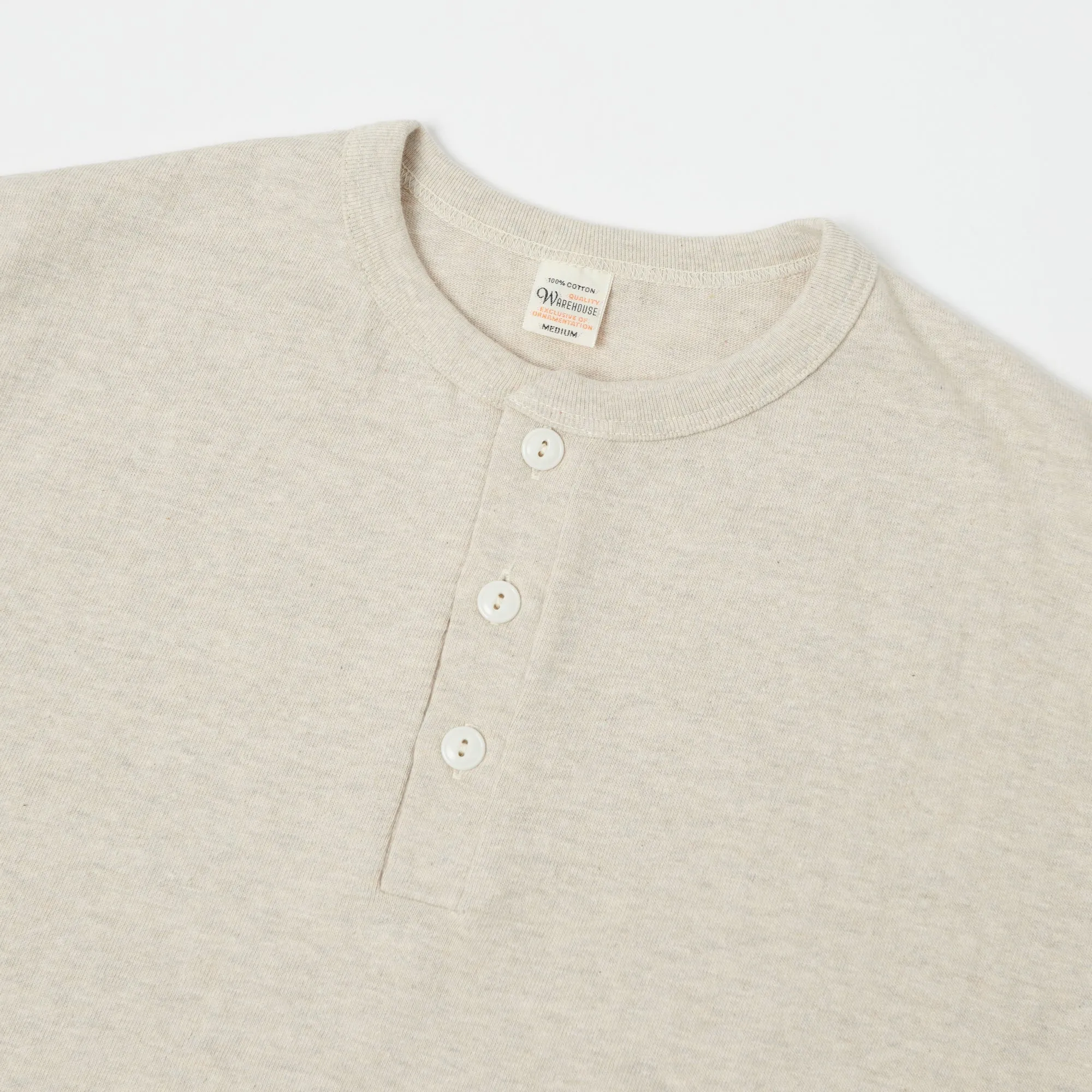 Warehouse & Co 4601 Henley T-Shirt - Oatmeal sold by Son of a Stag product image thumbnail 2