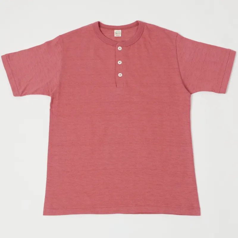 Warehouse & Co 4601 Henley T-Shirt - Faded Red sold by Son of a Stag