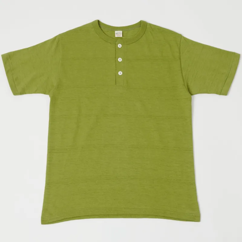 Warehouse & Co 4601 Henley T-Shirt - Grass Green sold by Son of a Stag