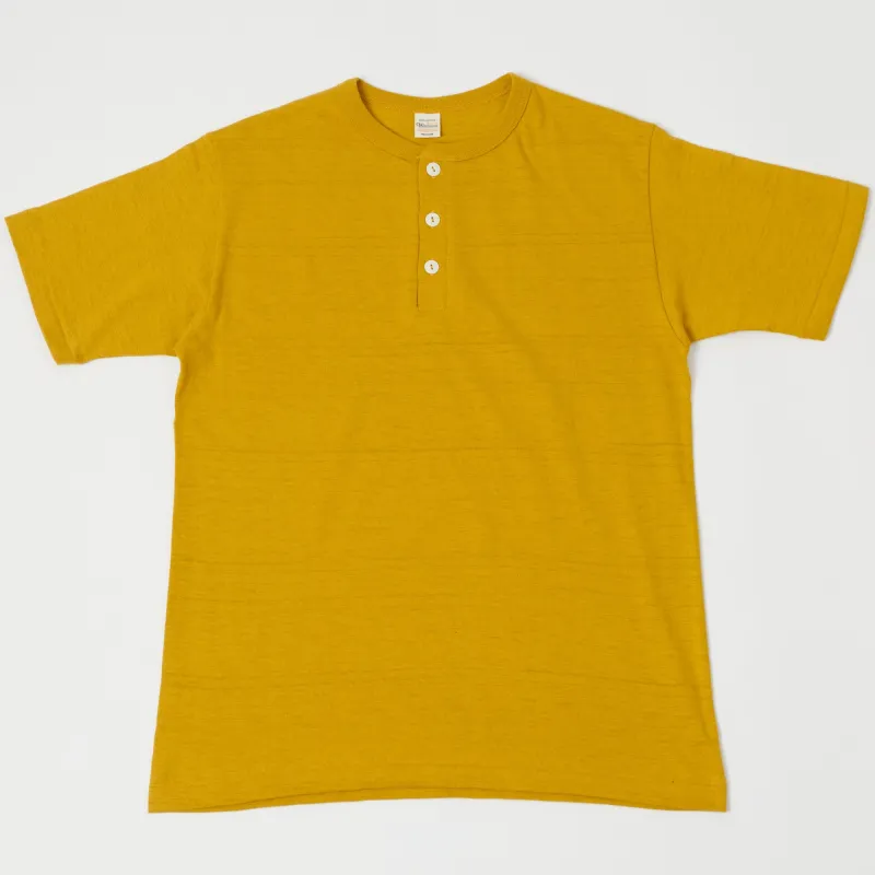 Warehouse & Co 4601 Henley T-Shirt - Mustard sold by Son of a Stag