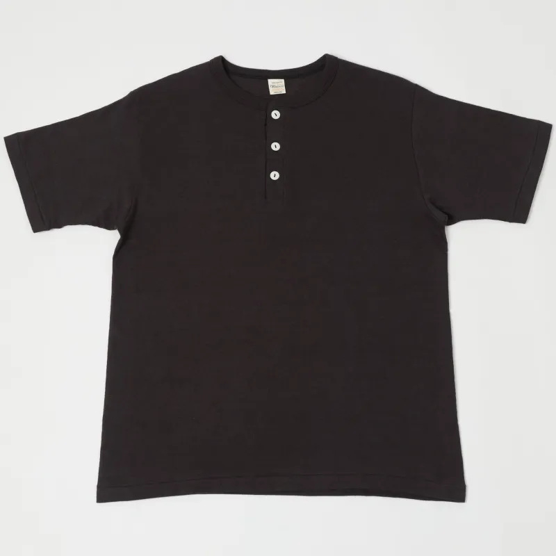 Warehouse & Co 4601 Henley T-Shirt - Black sold by Son of a Stag