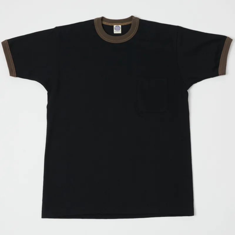TOYS McCOY Ringer Pocket T-Shirt - Black/Brown sold by Son of a Stag