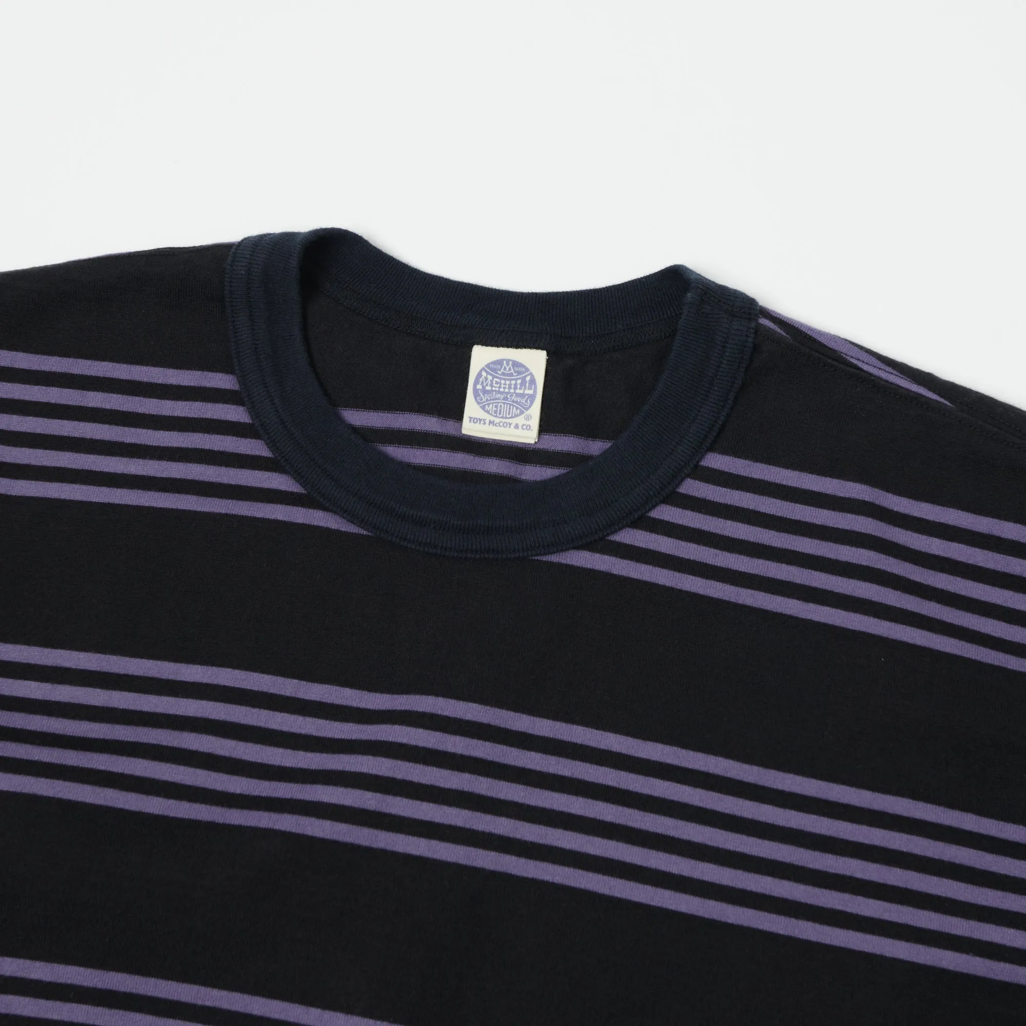 TOYS McCOY Multi Bordered T-Shirt - Purple/Black sold by Son of a Stag product image thumbnail 2