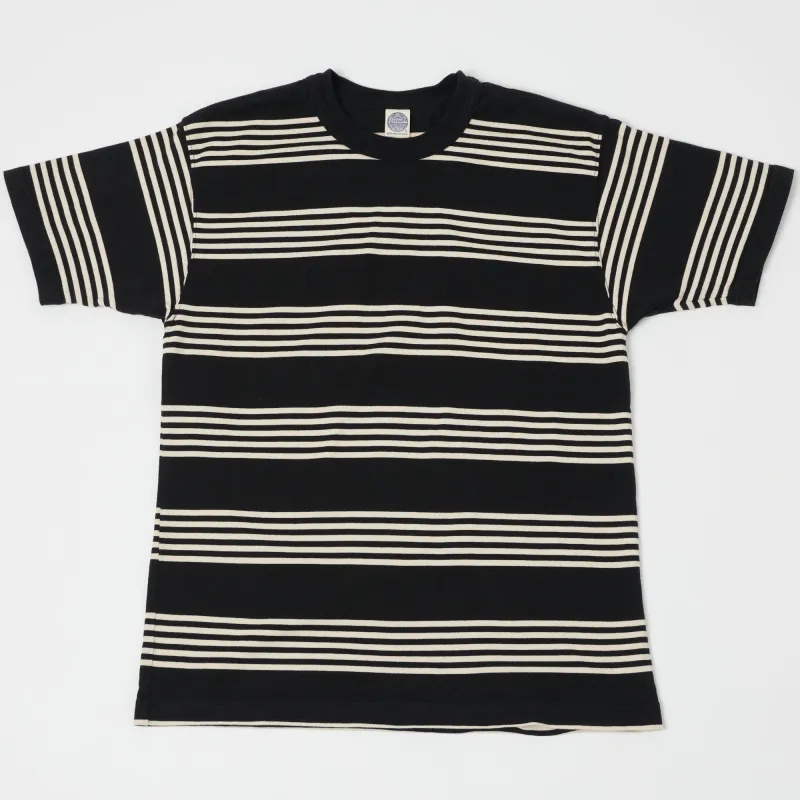 TOYS McCOY Multi Bordered T-Shirt - Ivory/Black sold by Son of a Stag