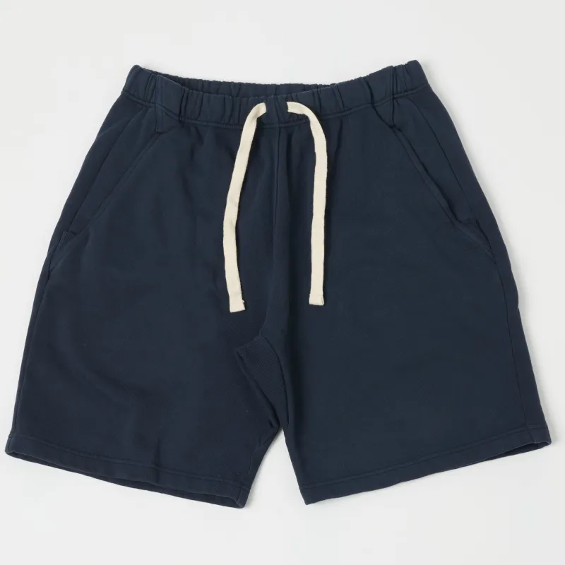 Merz b. Schwanen 'Good Basics' Relaxed Sweatshort - Denim Blue sold by Son of a Stag