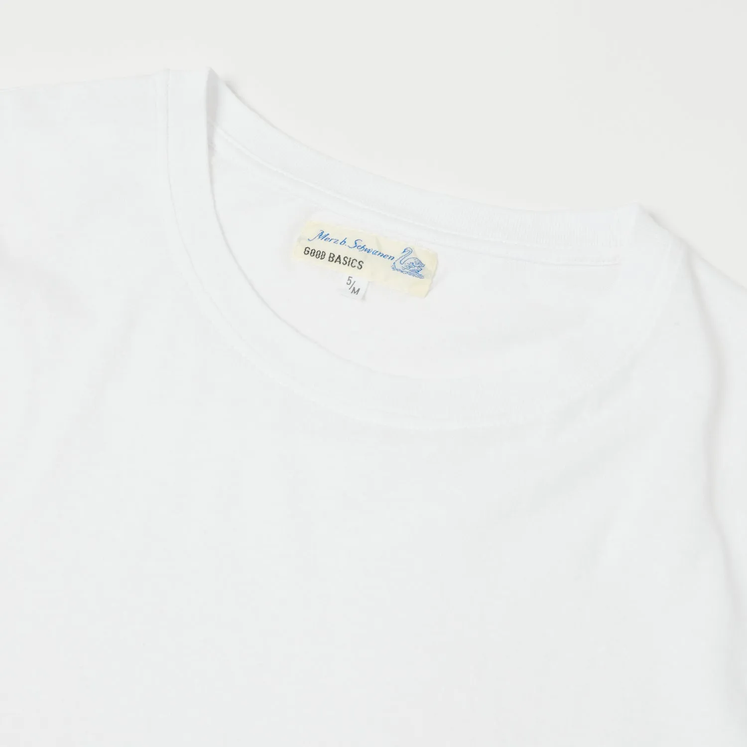Merz b. Schwanen 'Good Basics' Vintage Wash T-Shirt - White sold by Son of a Stag product image thumbnail 2