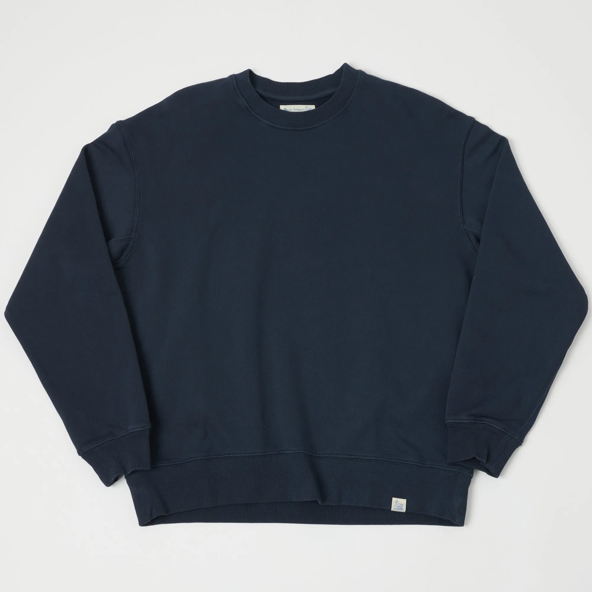 Merz b. Schwanen ''Good Basics' Oversized Sweatshirt - Denim Blue sold by Son of a Stag