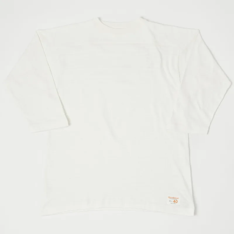 Warehouse & Co 4063 3/4 Sleeve Football T-Shirt - Off White sold by Son of a Stag