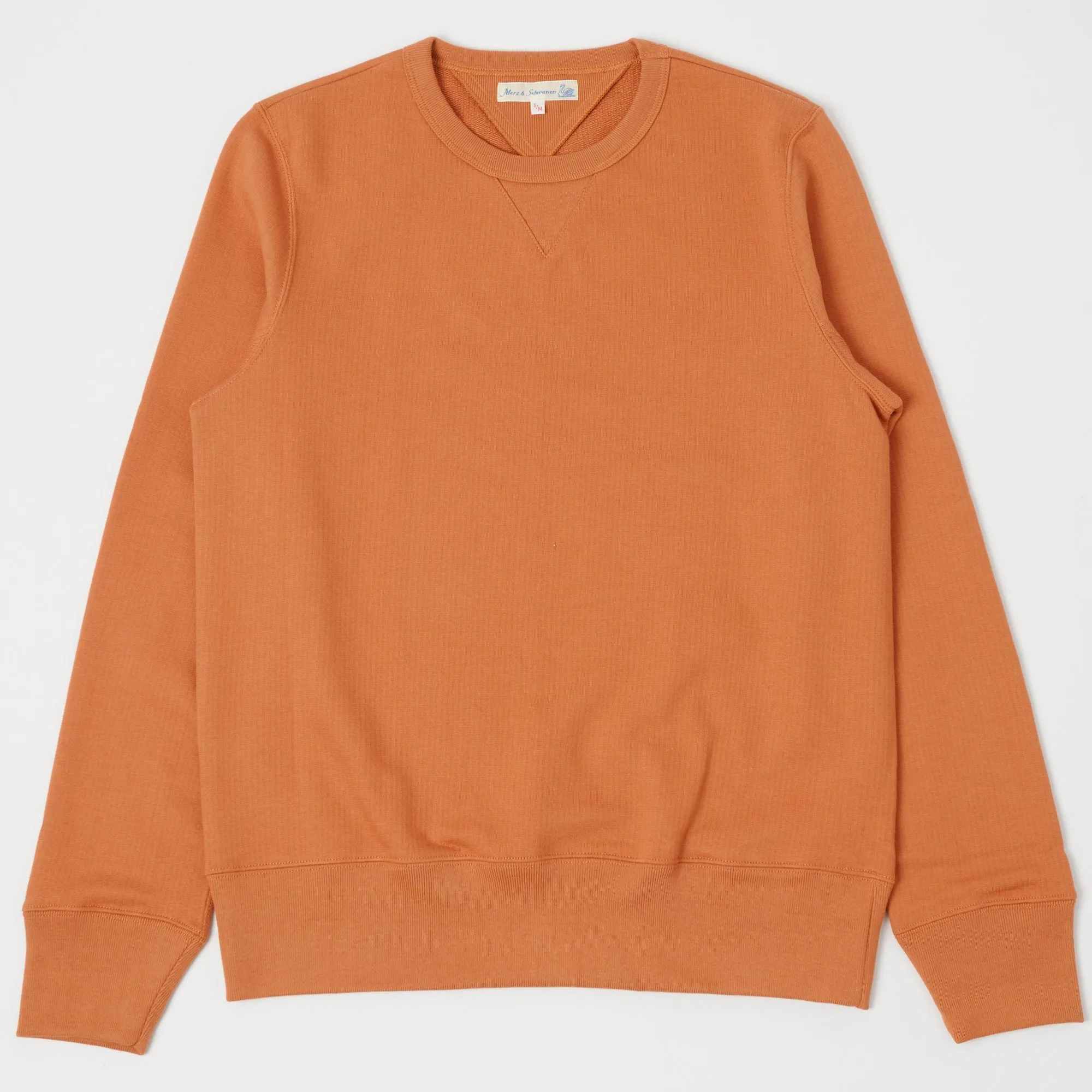 Merz b. Schwanen 346 Crew Neck Sweatshirt - Sunset sold by Son of a Stag