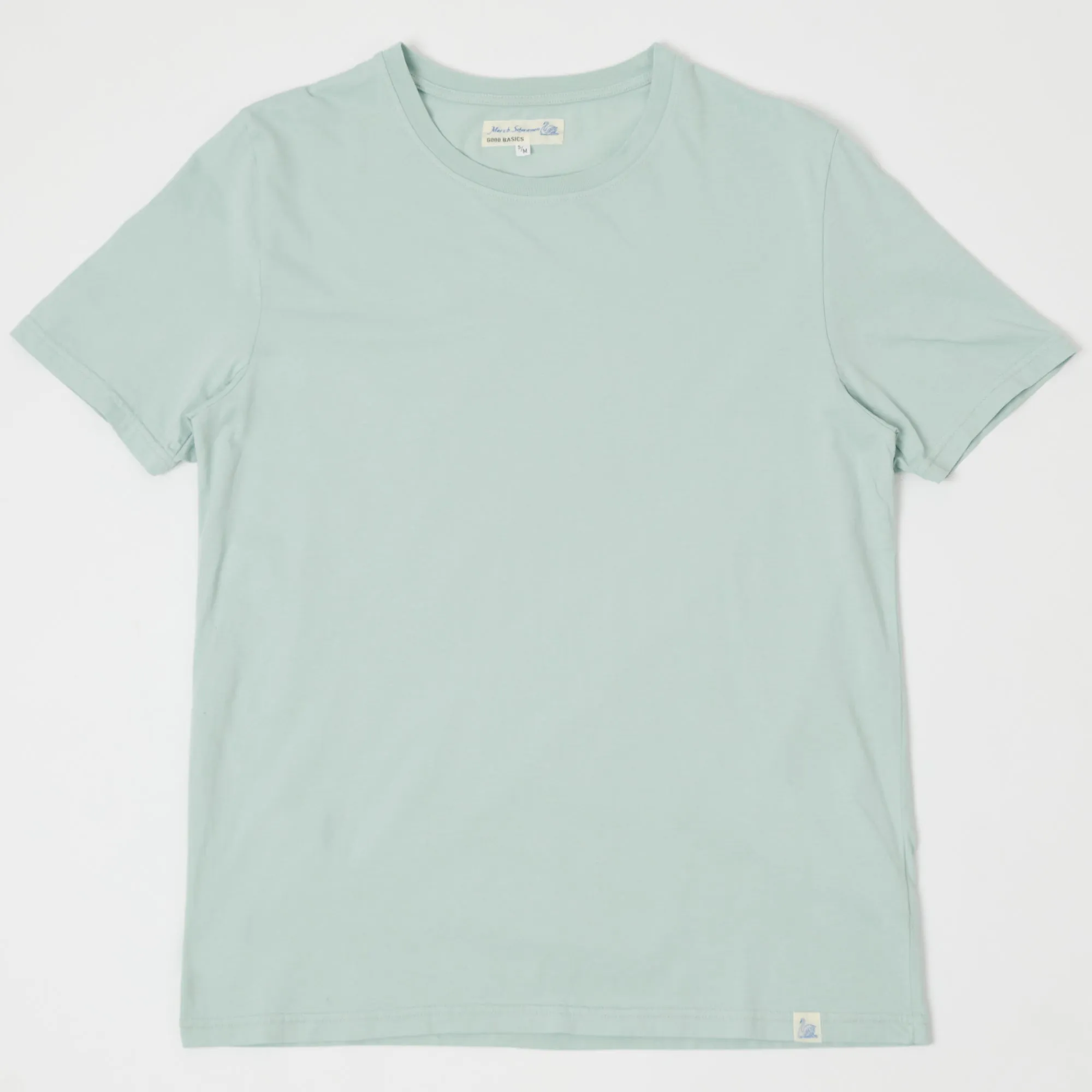 Merz b. Schwanen 'Good Basics' Vintage Wash T-Shirt - Ice sold by Son of a Stag