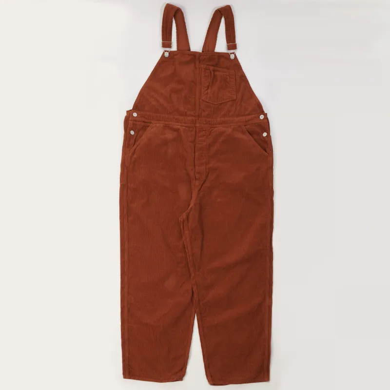 Spellbound Heavy Corduroy Overalls - Brick sold by Son of a Stag