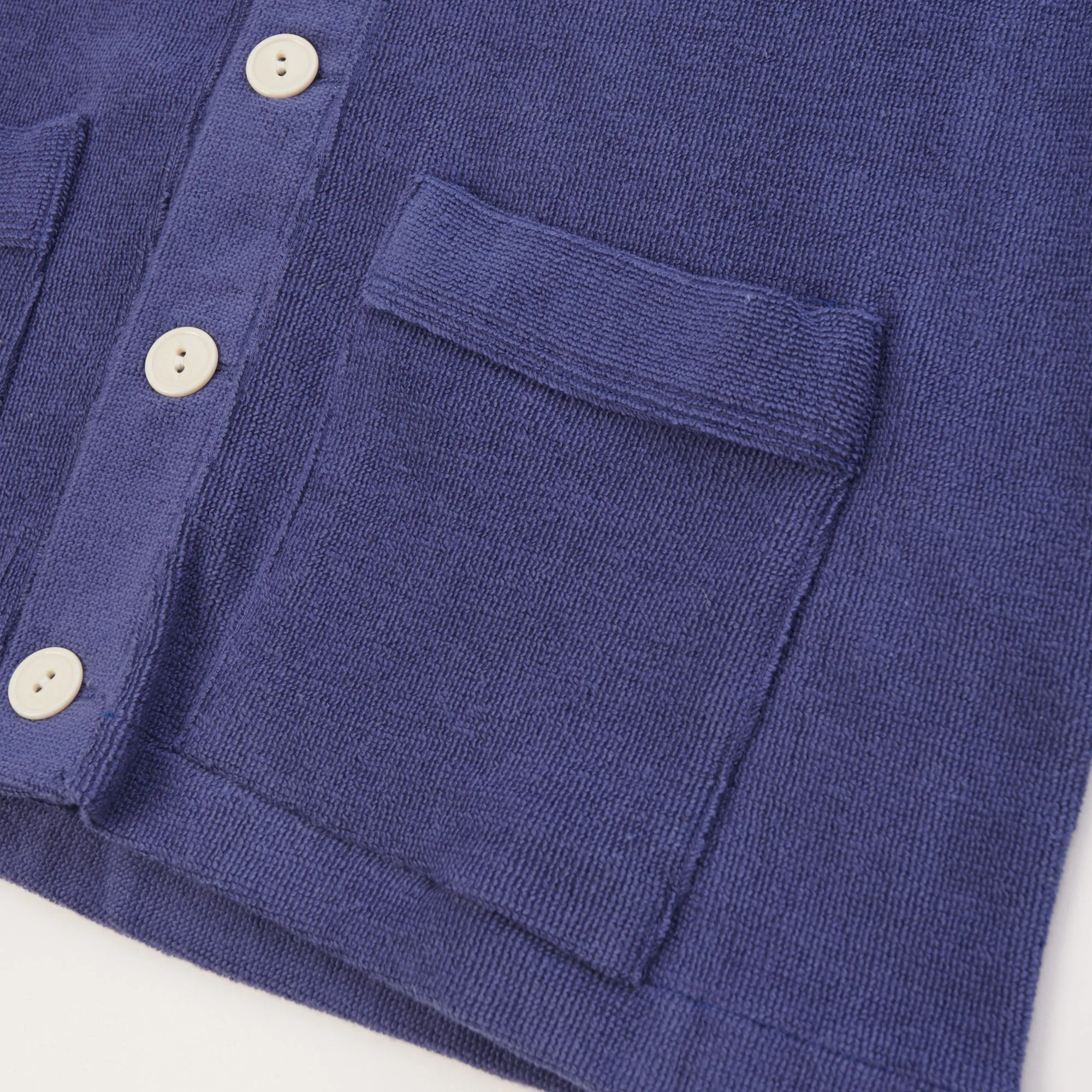 Warehouse & Co 488 'Chiefs' Cotton Pile Cardigan - Navy sold by Son of a Stag product image thumbnail 3