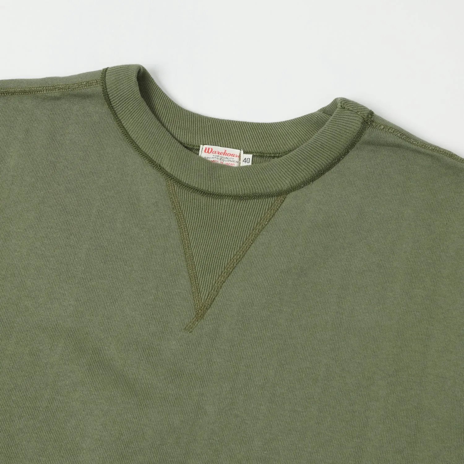 Warehouse & Co 401 Plain Sweatshirt - OD Green sold by Son of a Stag product image thumbnail 2