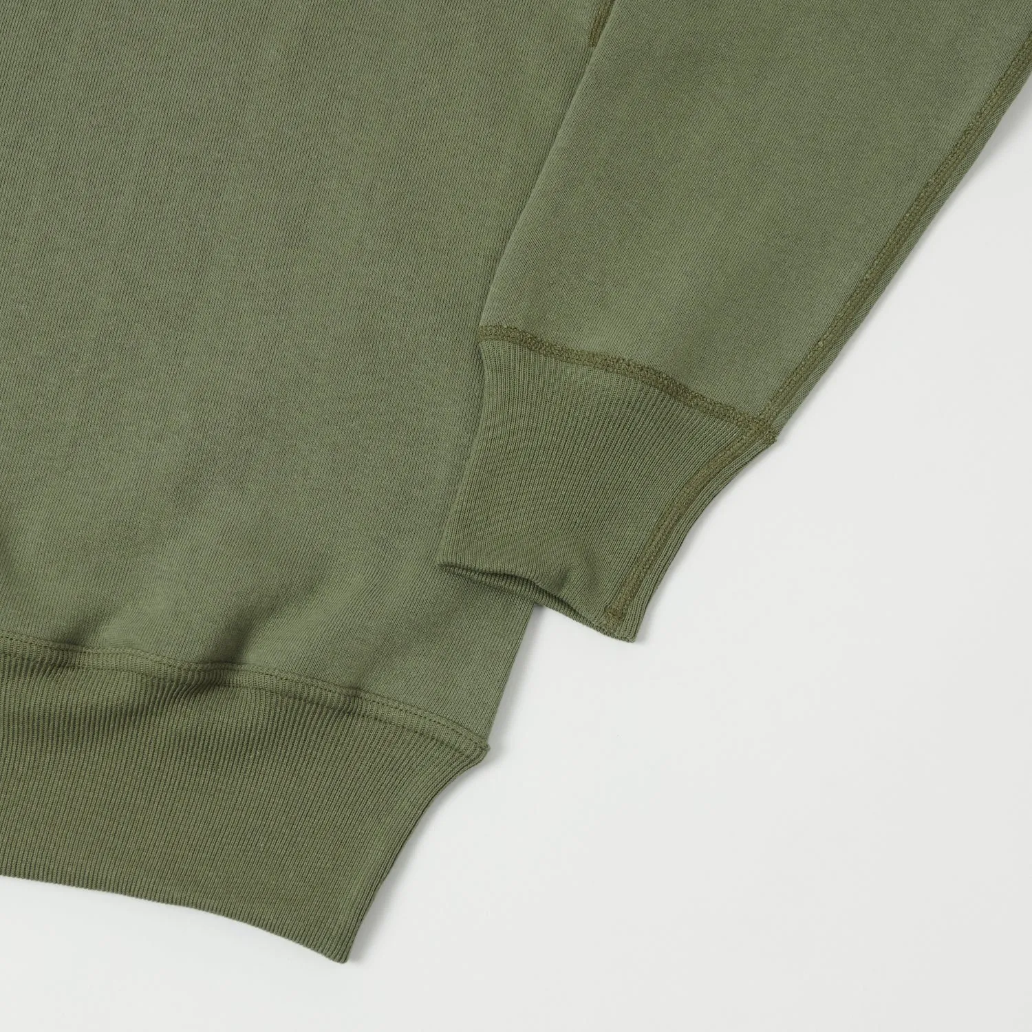 Warehouse & Co 401 Plain Sweatshirt - OD Green sold by Son of a Stag product image thumbnail 3