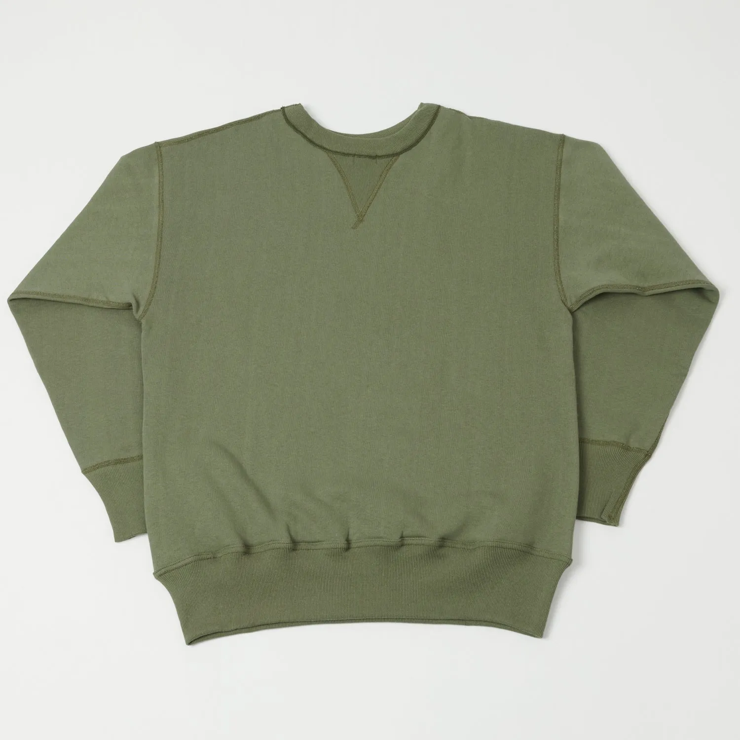 Warehouse & Co 401 Plain Sweatshirt - OD Green sold by Son of a Stag product image thumbnail 5