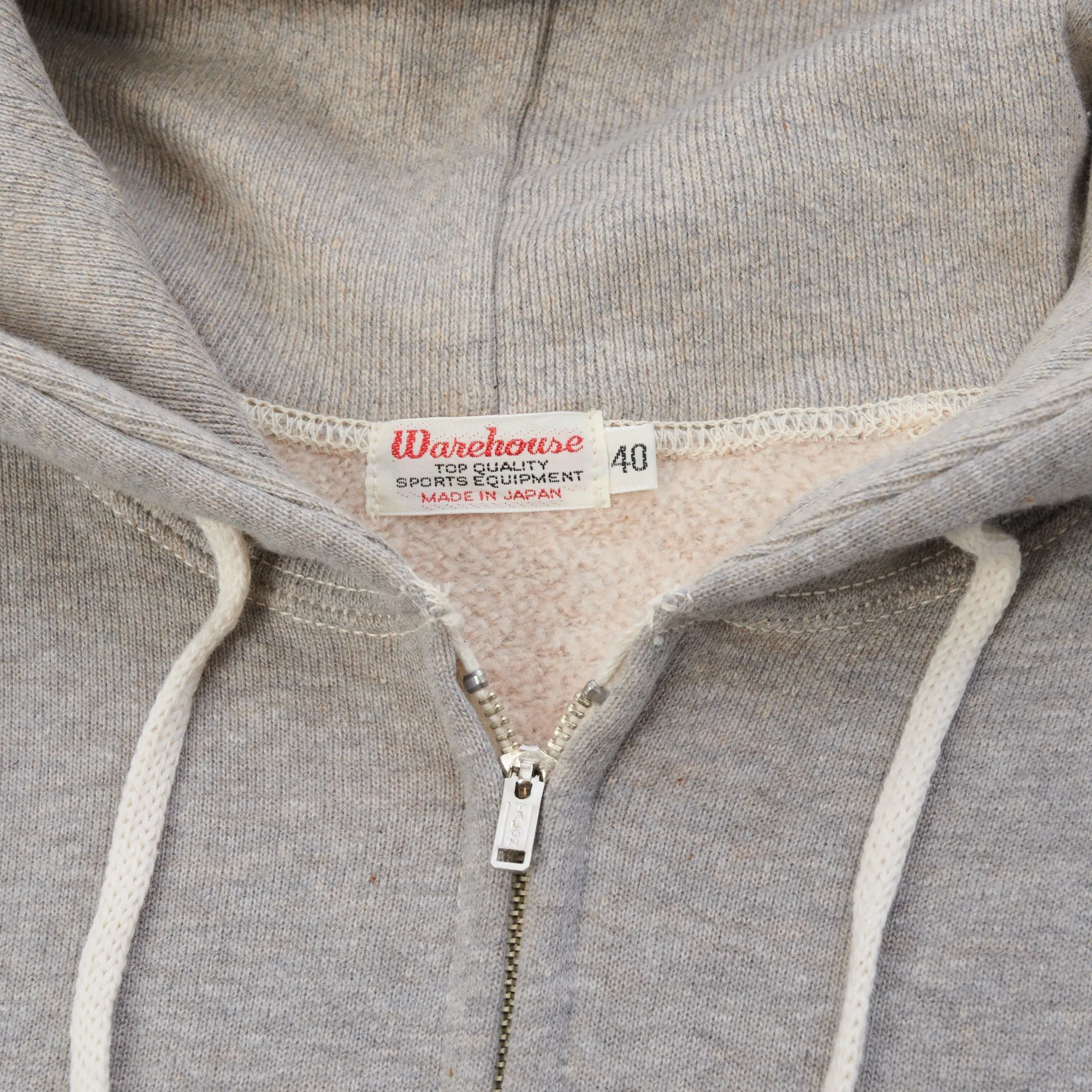 Warehouse & Co 451 Raglan Sleeve Full Zip Hoodie - Heather Grey sold by Son of a Stag product image thumbnail 2