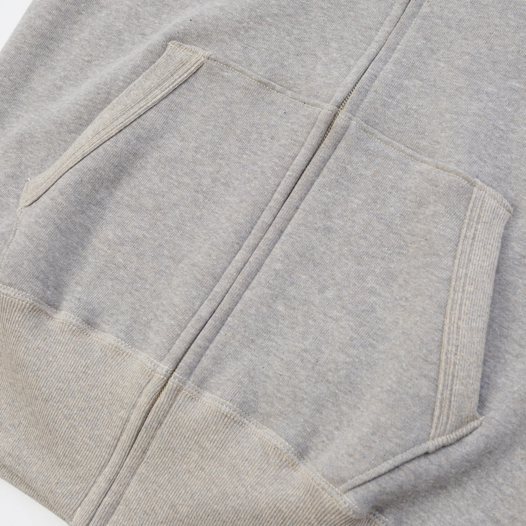 Warehouse & Co 451 Raglan Sleeve Full Zip Hoodie - Heather Grey sold by Son of a Stag product image thumbnail 4