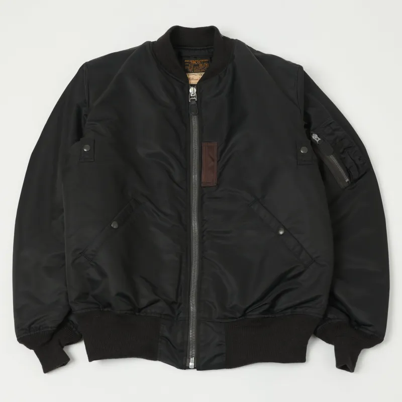 Buzz Rickson's x William Gibson MA-1 Flight Jacket 'Slender Long' - Black sold by Son of a Stag