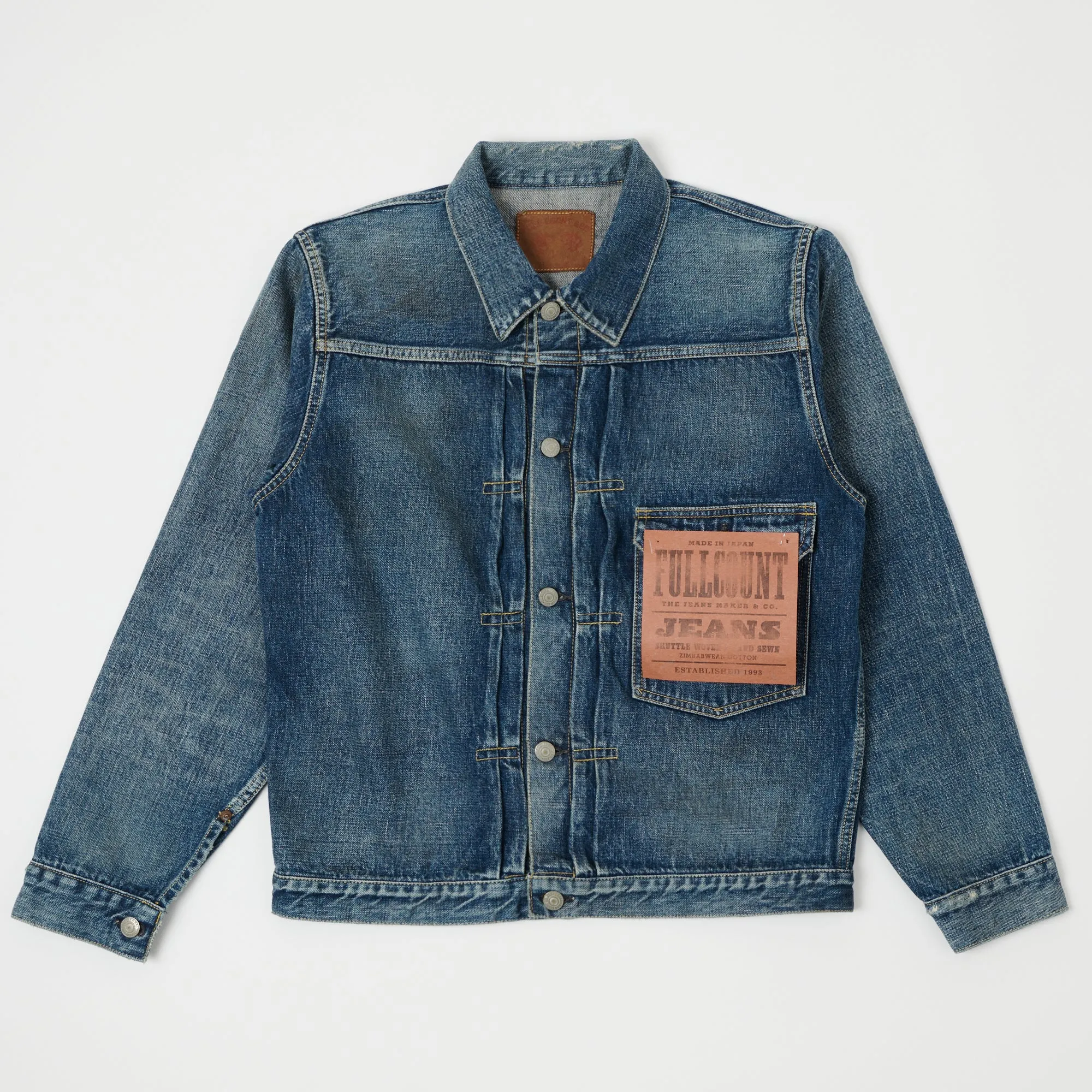 FULLCOUNT 2107 13.75oz Type I Denim Jacket - 'Dartford' Wash sold by Son of a Stag