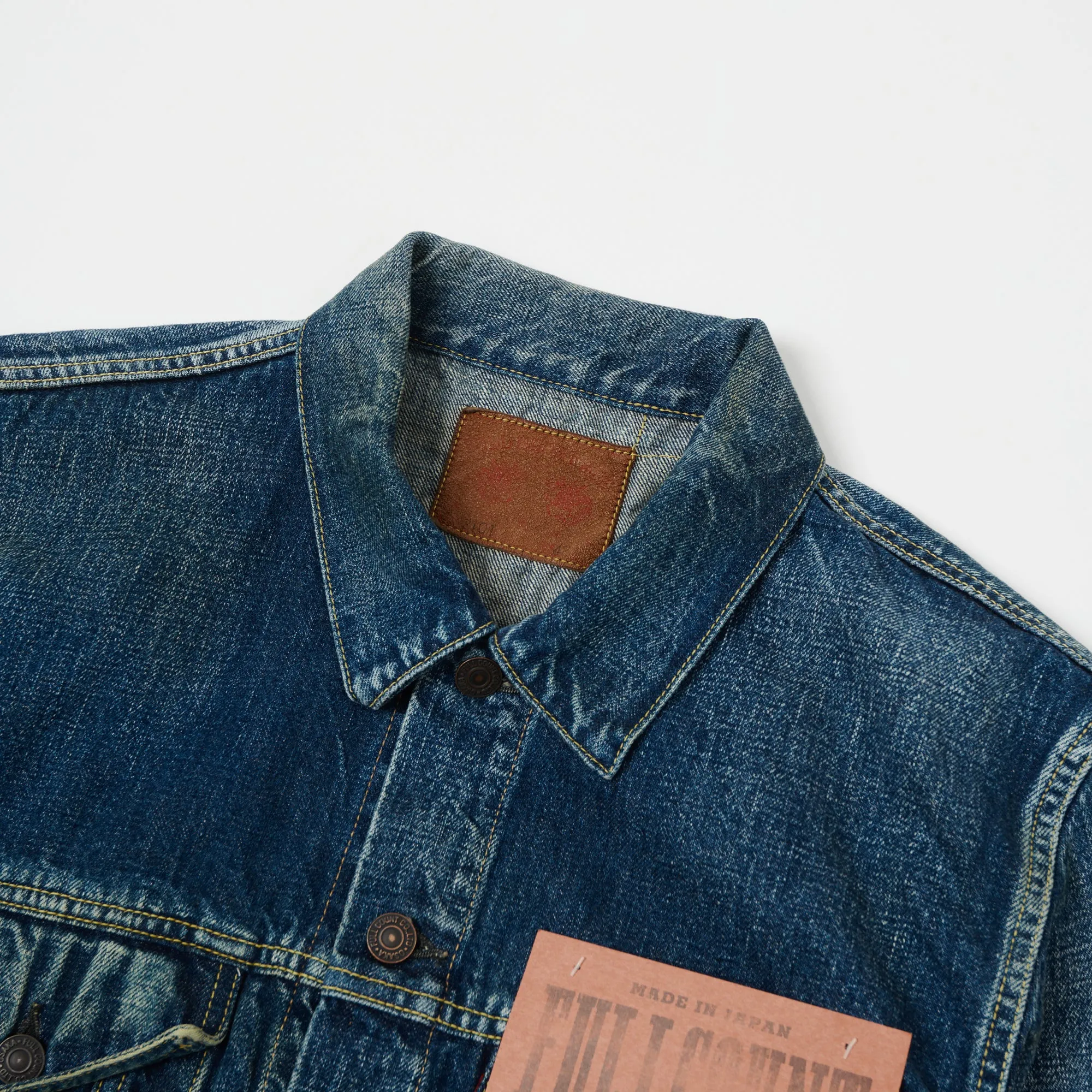 FULLCOUNT 2101 13.7oz Type III Denim Jacket - 'More Than Real' Wash sold by Son of a Stag product image thumbnail 2
