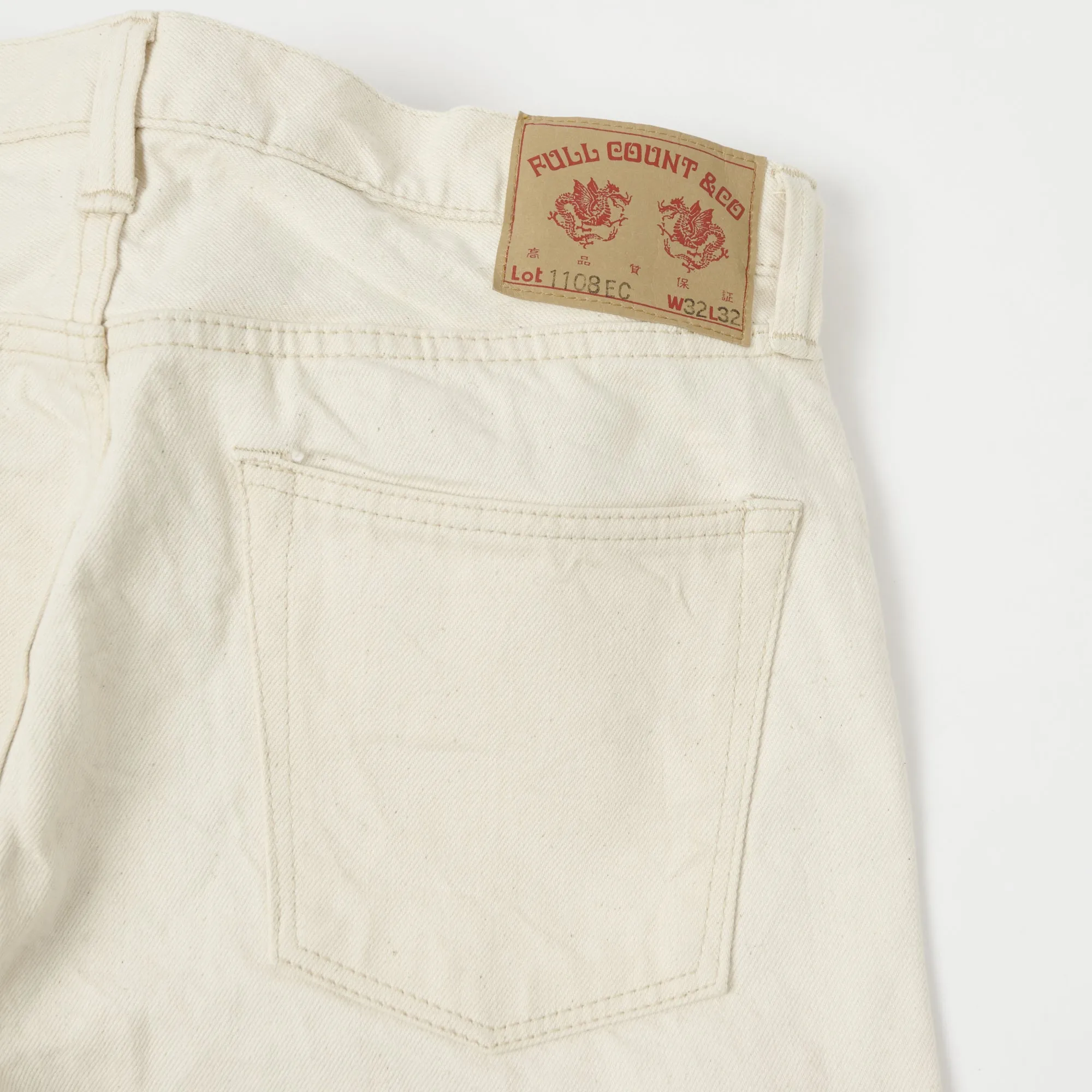 FULLCOUNT 1108 13.7oz Regular Straight Jean - Ecru One Wash sold by Son of a Stag product image thumbnail 2