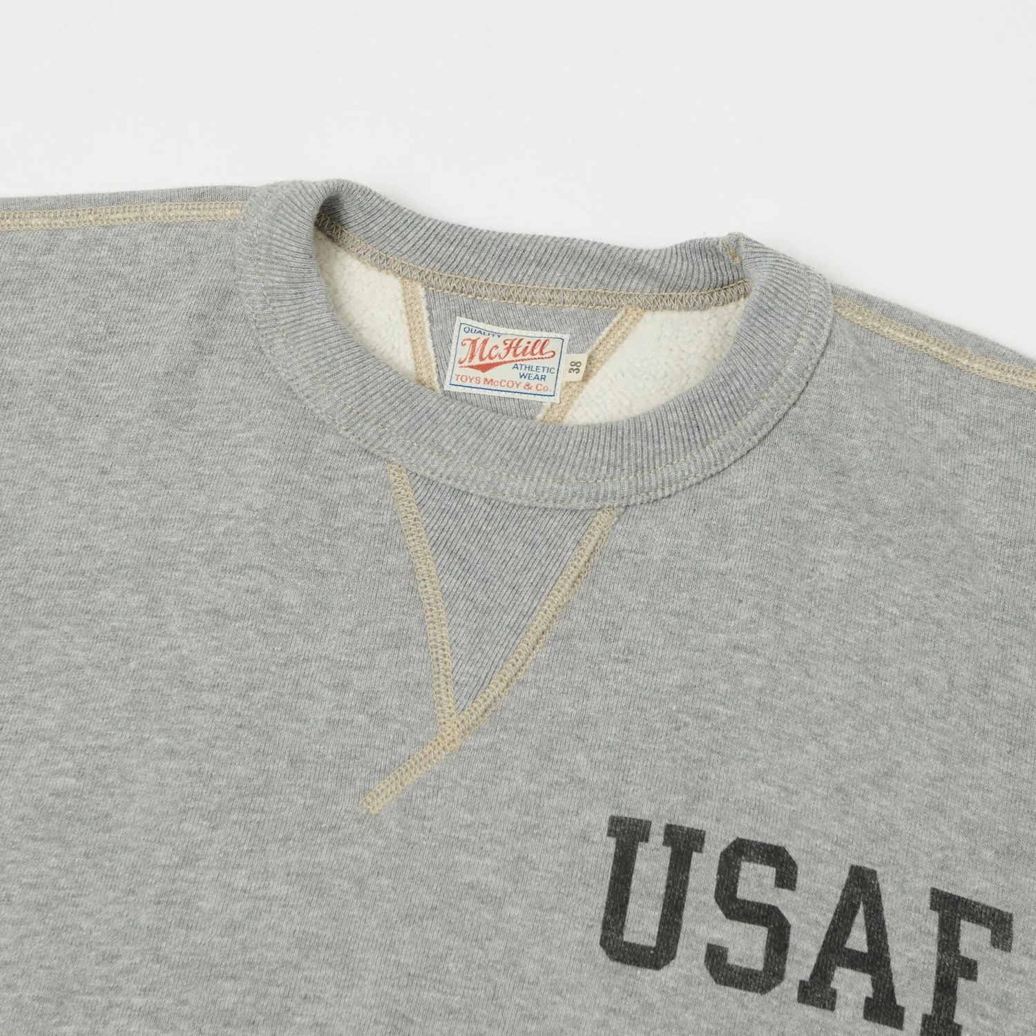 TOYS McCOY U.S.A.F Print Sweatshirt - Grey sold by Son of a Stag product image thumbnail 2