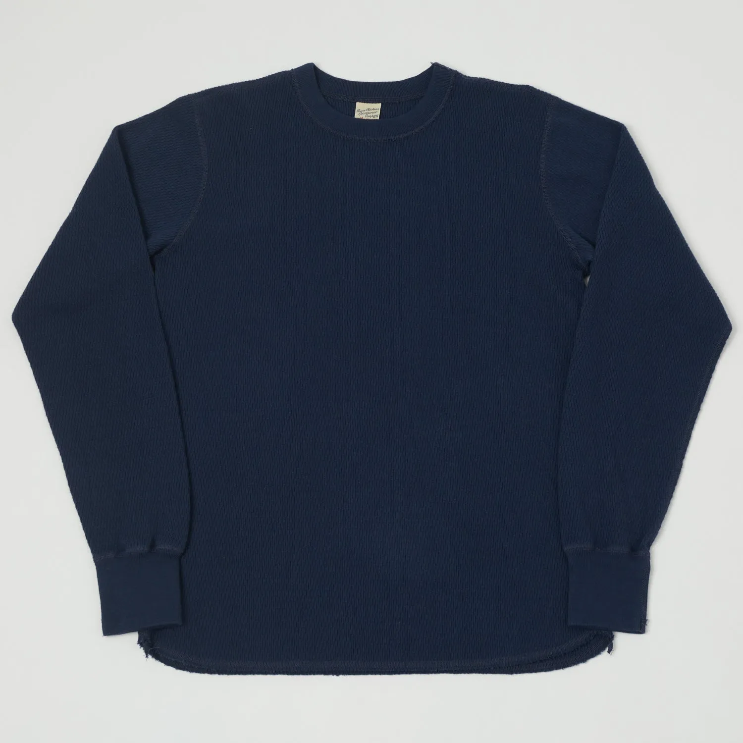Buzz Rickson's Long Sleeve Thermal T-Shirt - Navy sold by Son of a Stag