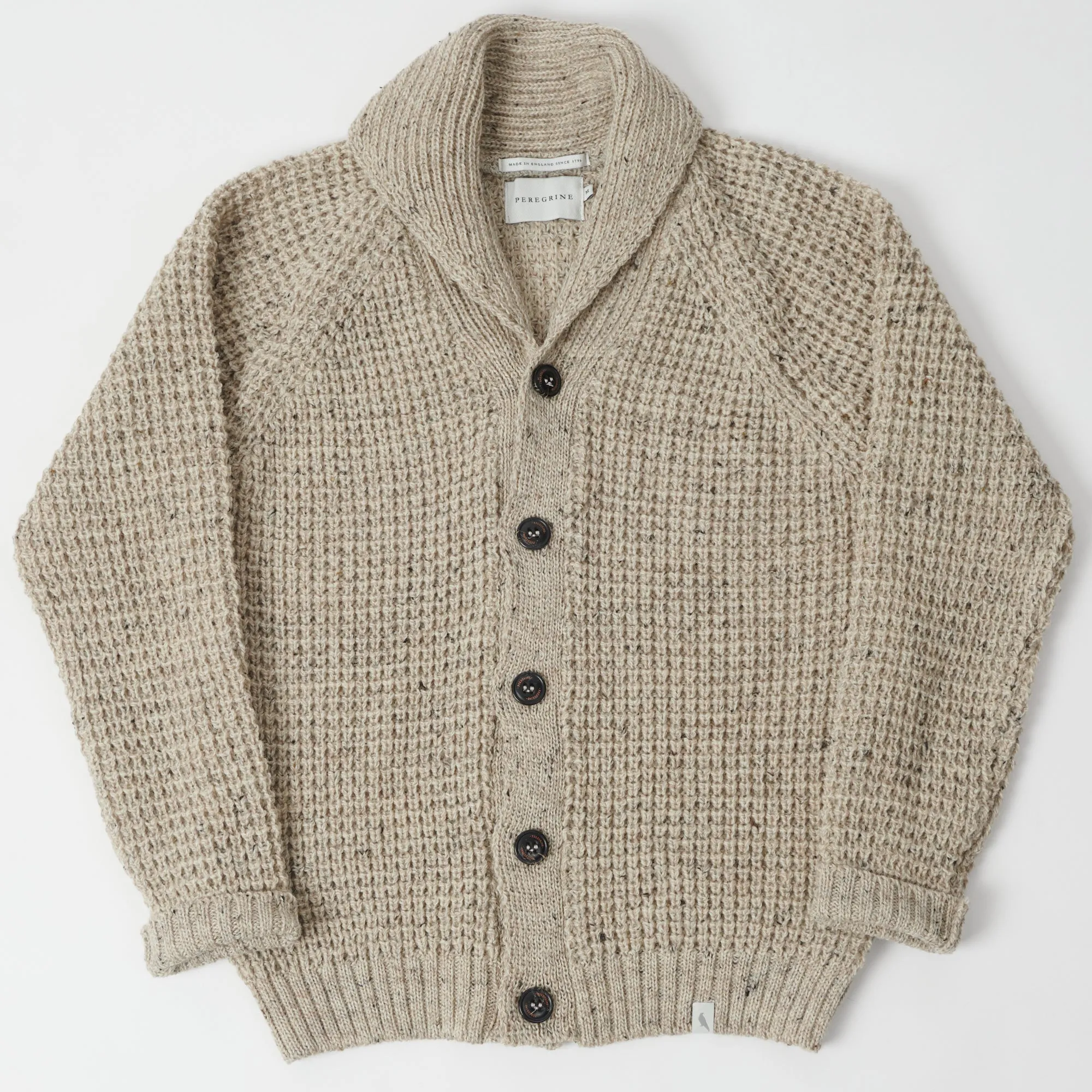 Peregrine Waffle Knit Shawl Collar Cardigan - Skiddaw sold by Son of a Stag