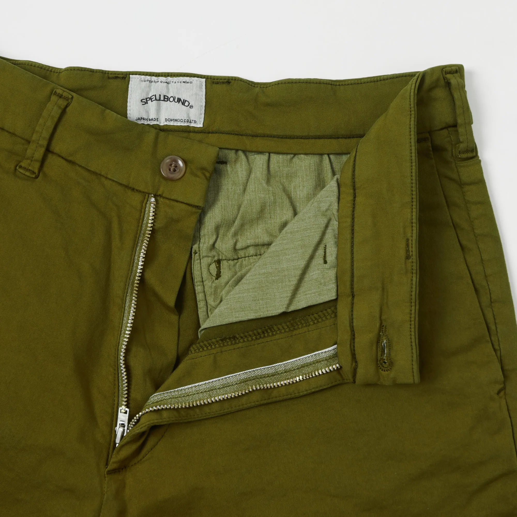Spellbound Slim Tapered Stretch Chino - Army Green sold by Son of a Stag product image thumbnail 3
