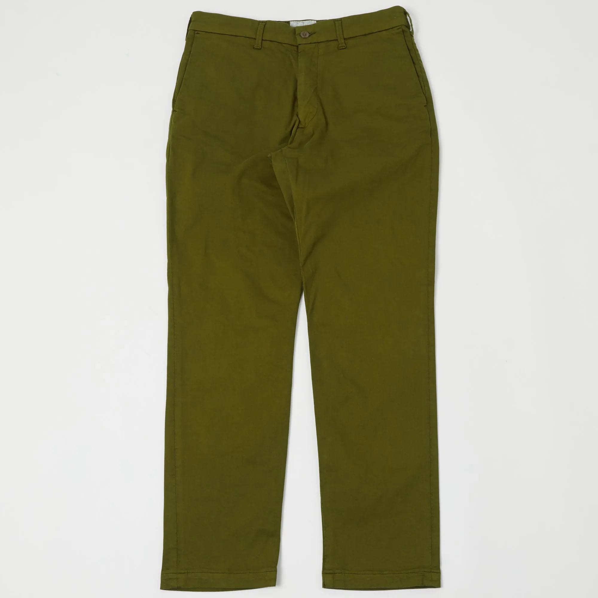 Spellbound Slim Tapered Stretch Chino - Army Green sold by Son of a Stag