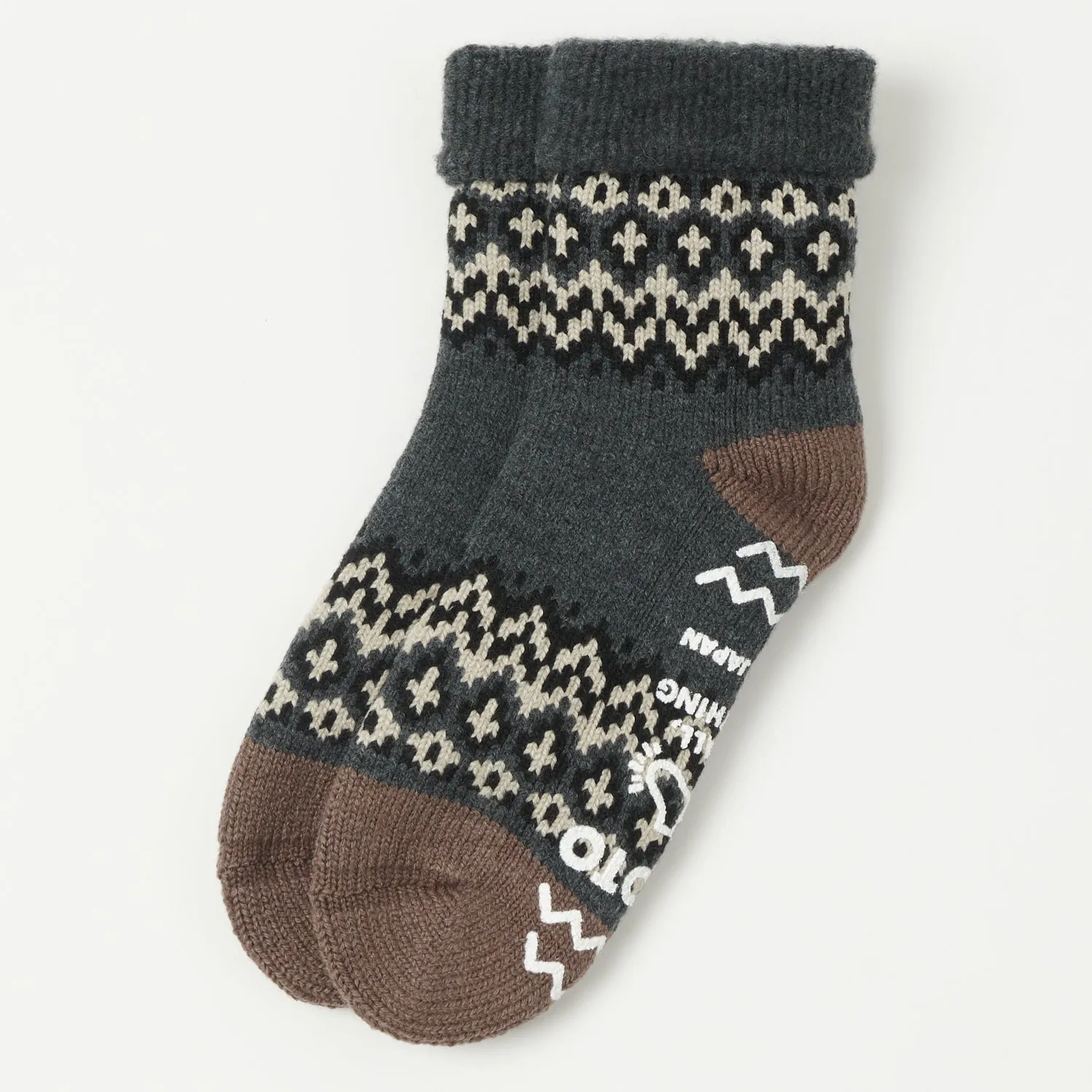 RoToTo Nordic Comfy Room Sock - Charcoal sold by Son of a Stag