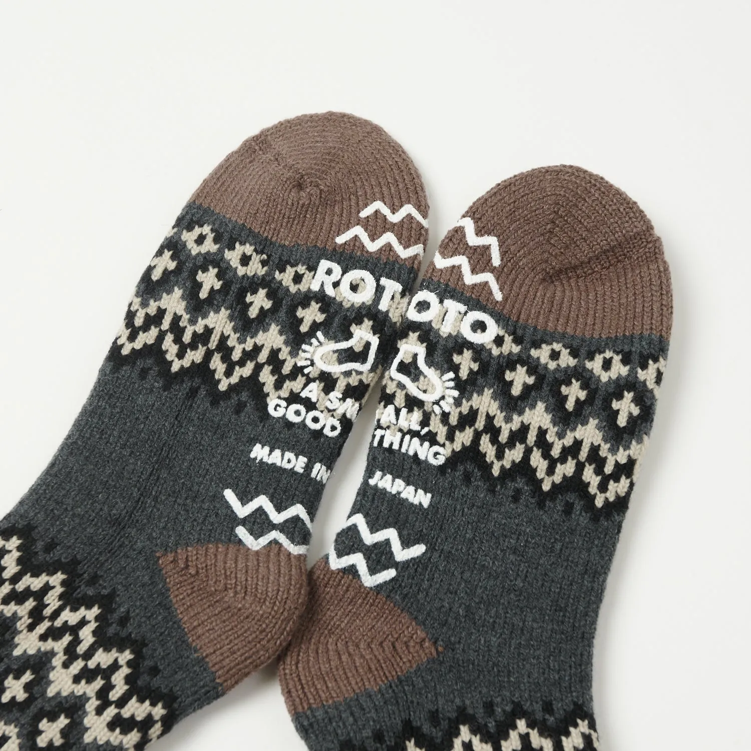 RoToTo Nordic Comfy Room Sock - Charcoal sold by Son of a Stag product image thumbnail 2