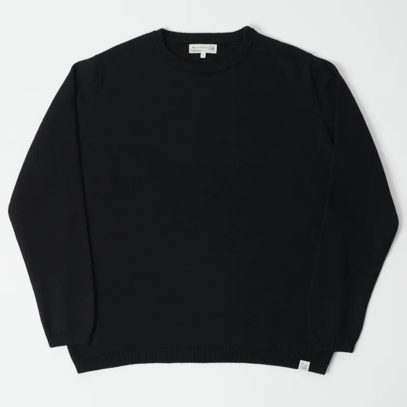 Merz b. Schwanen 'Good Basics' Oversized Merino Pullover - Deep Black made by Merz B. Schwanen