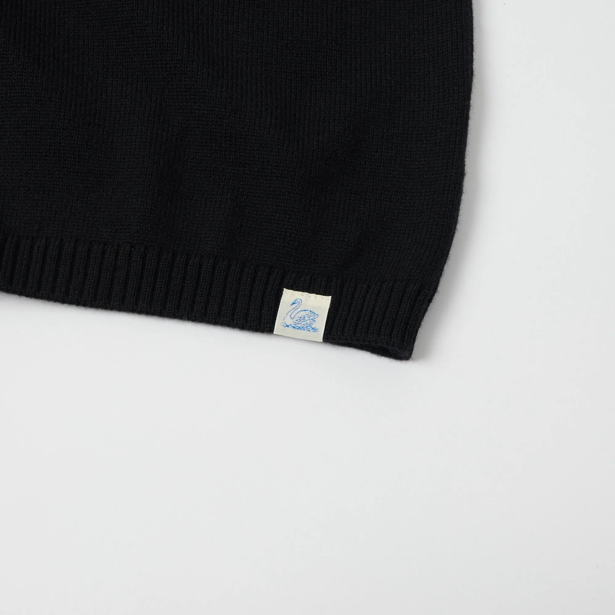 Merz b. Schwanen 'Good Basics' Oversized Merino Pullover - Deep Black sold by Son of a Stag product image thumbnail 5