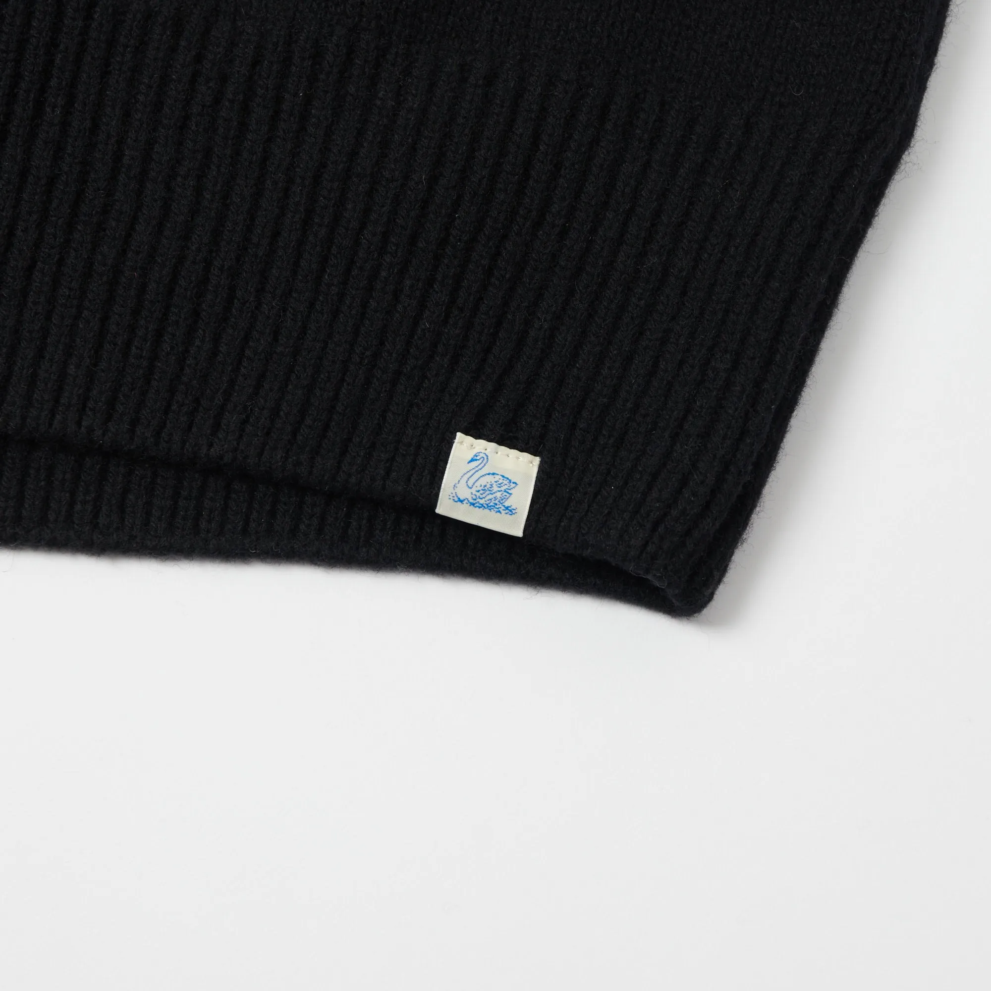 Merz b. Schwanen 'Good Basics' Wool Cashmere Knit Pullover - Deep Black sold by Son of a Stag product image thumbnail 5