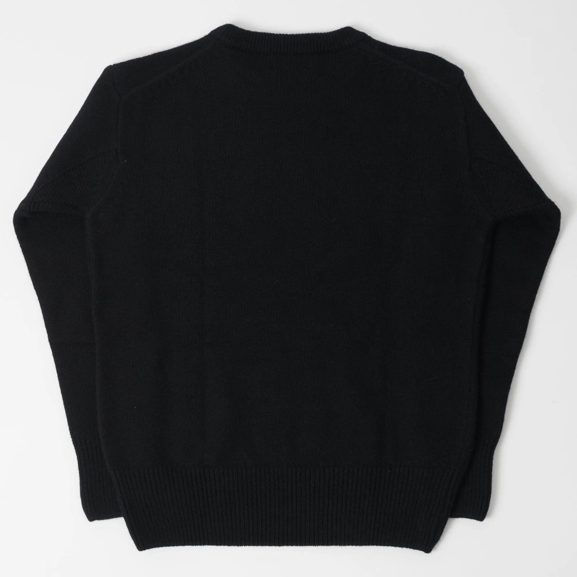 Merz b. Schwanen 'Good Basics' Wool Cashmere Knit Pullover - Deep Black sold by Son of a Stag product image thumbnail 3