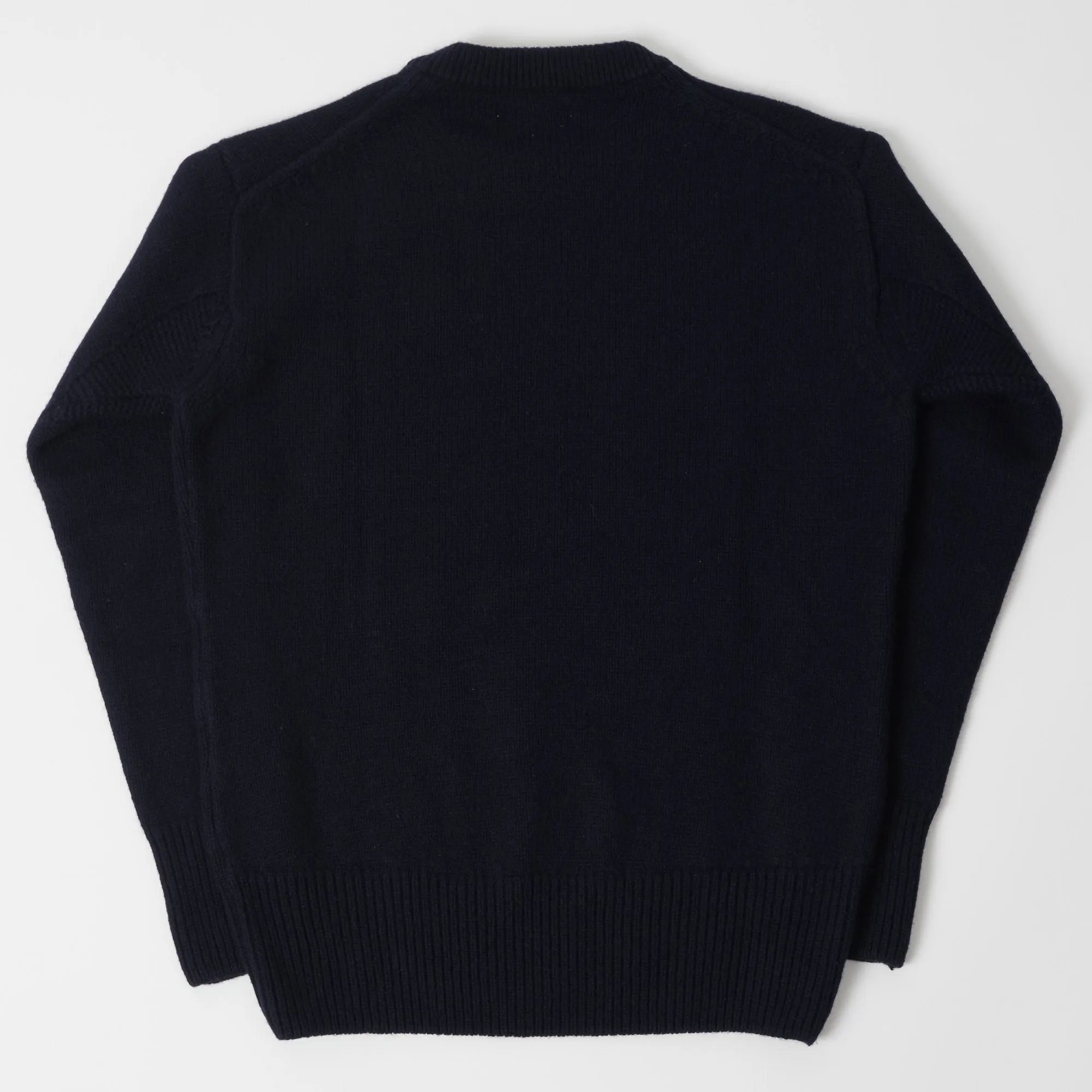 Merz b. Schwanen 'Good Basics' Wool Cashmere Knit Pullover - Dark Navy sold by Son of a Stag product image thumbnail 4