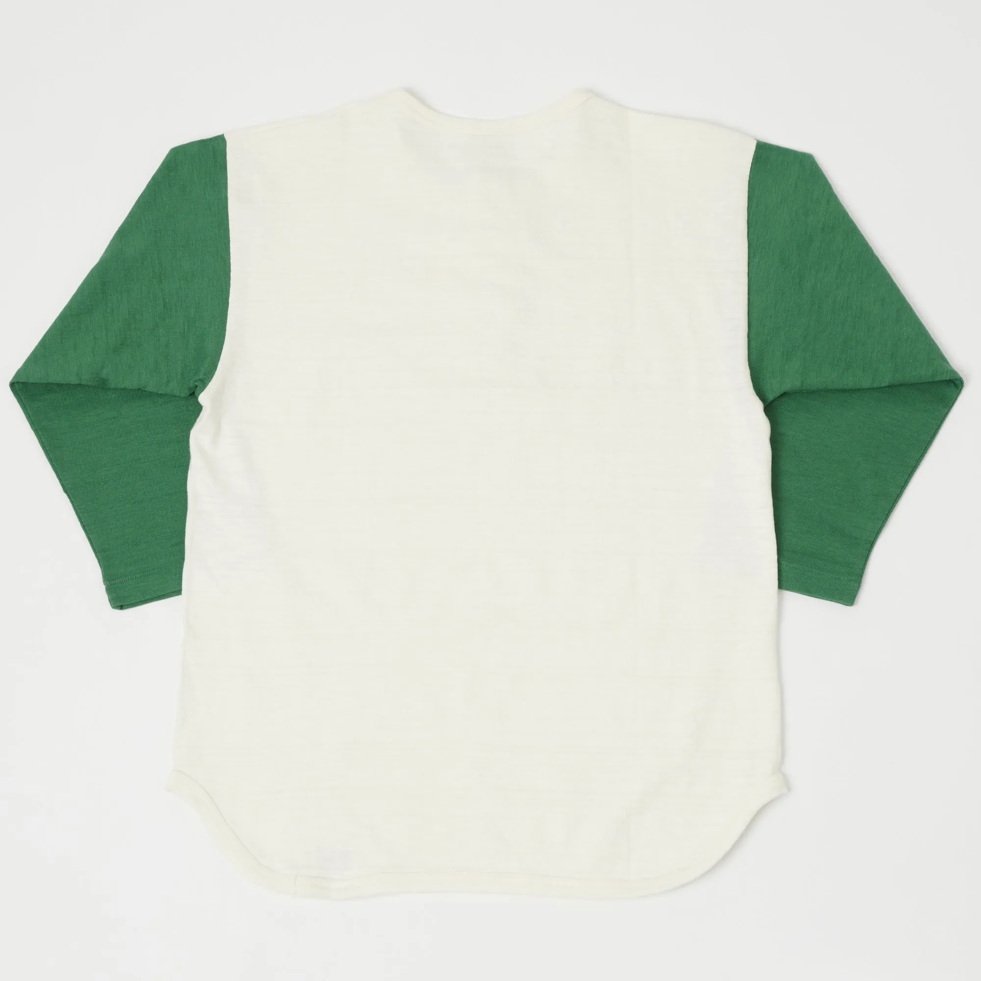 Warehouse & Co 4058 Baseball Henley - Cream/Light Green sold by Son of a Stag product image thumbnail 3
