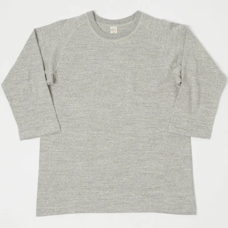 Warehouse & Co 4049 3/4 Sleeve Freedom T-Shirt - Heather Grey sold by Son of a Stag