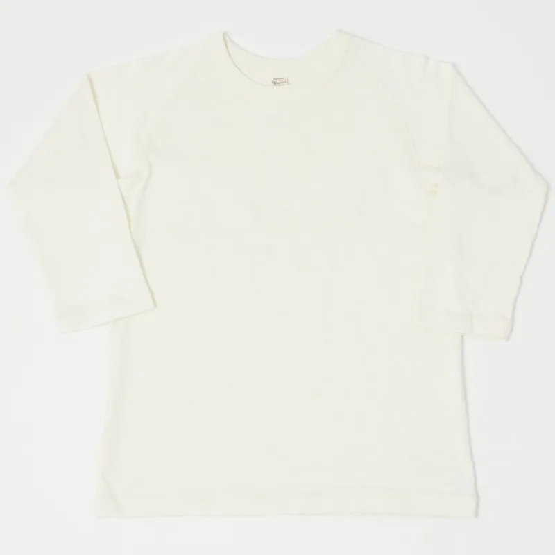 Warehouse & Co 4049 3/4 Sleeve Freedom T-Shirt - Cream sold by Son of a Stag
