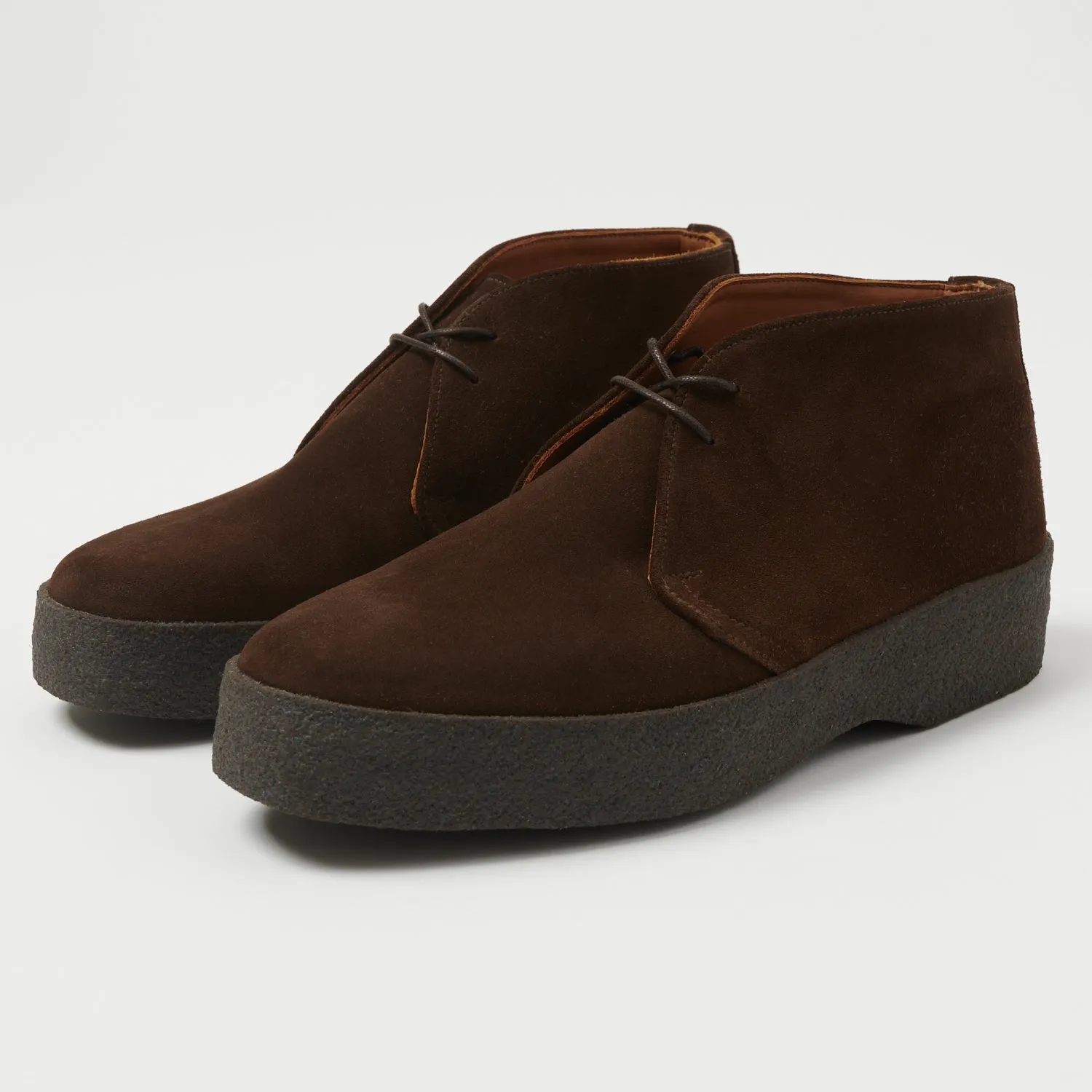 Sanders Japan Collection Brit Chukka - Chocolate Brown Suede sold by Son of a Stag