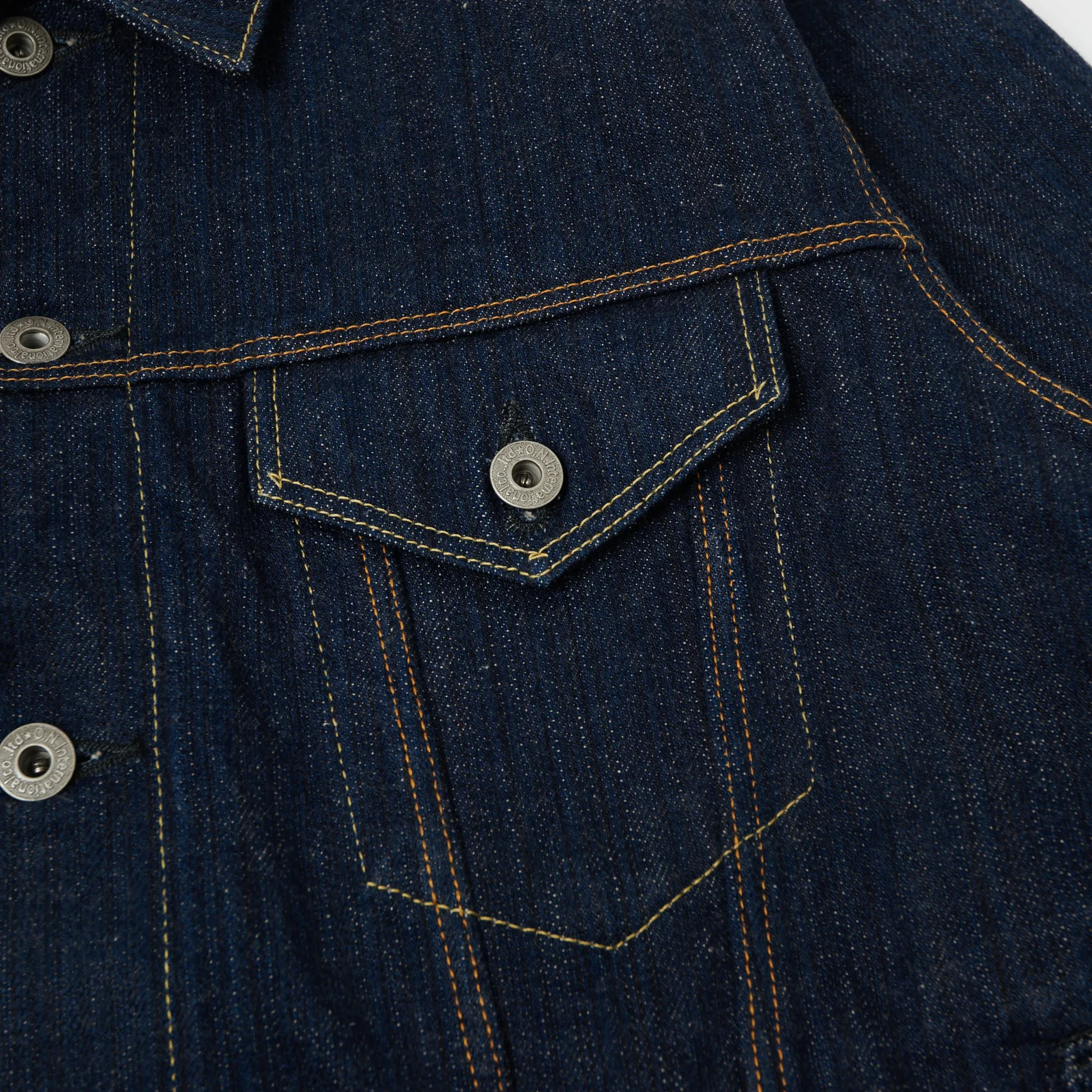 ONI Denim 02525P-SHM 'Kiwami' Semi Hand Made 16oz Type III Denim Jacket - Rinsed sold by Son of a Stag product image thumbnail 5