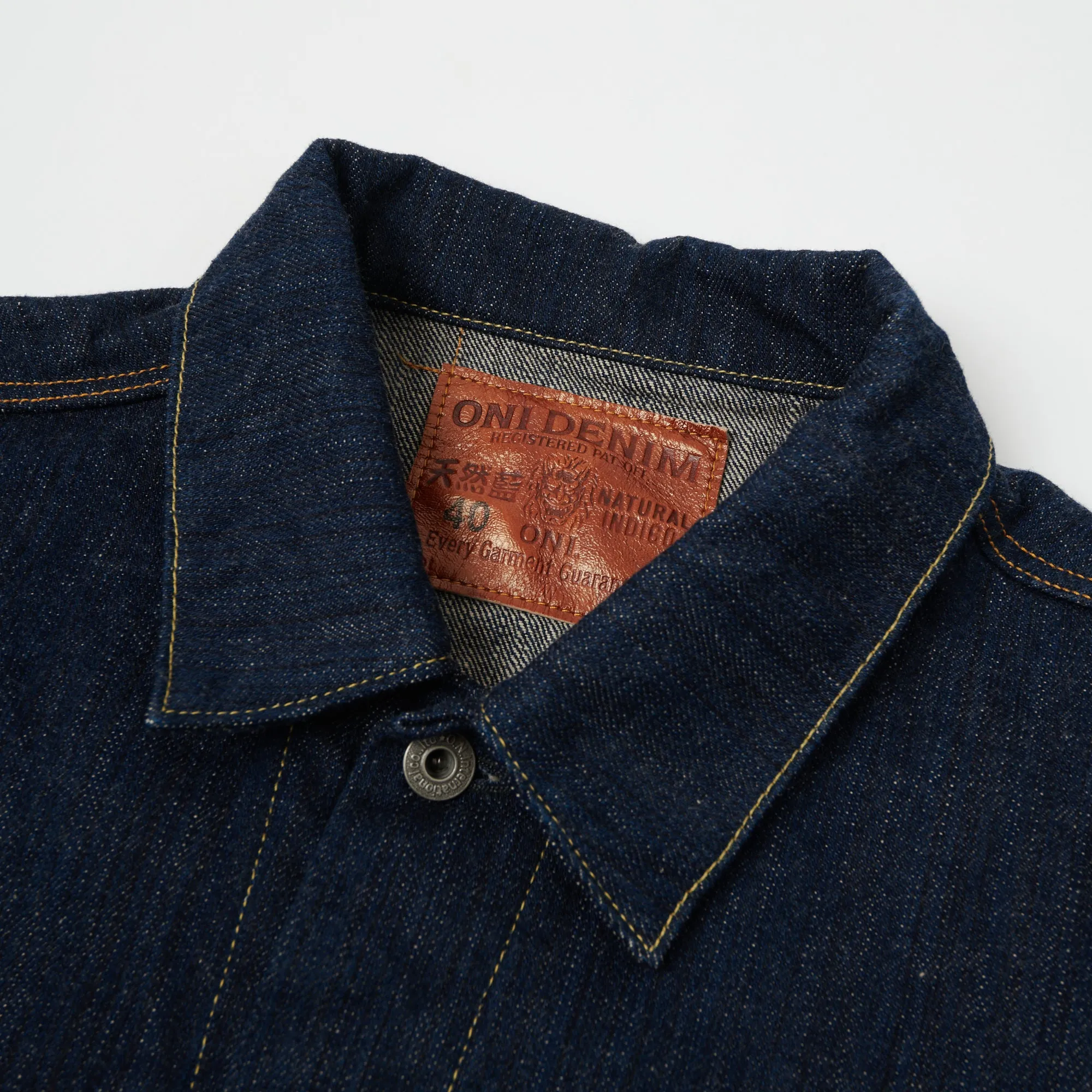 ONI Denim 02525P-SHM 'Kiwami' Semi Hand Made 16oz Type III Denim Jacket - Rinsed sold by Son of a Stag product image thumbnail 2